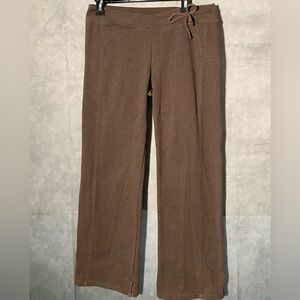 Sweat pants with flare leg drawstring waist